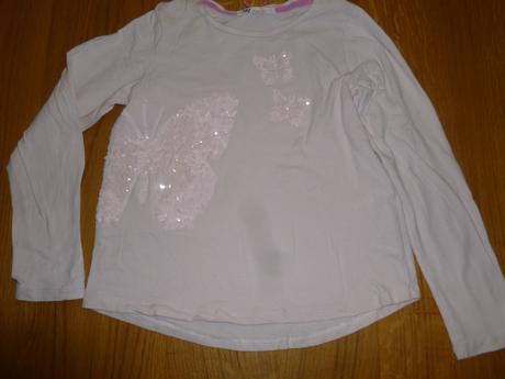 Tričko s flitrovými motýlikmi, h&m,122