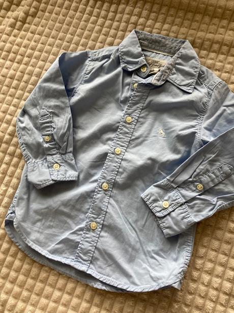 Bledomodrá košeľa, h&m,92