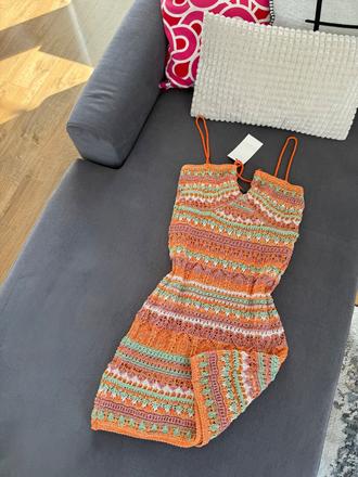 Zara letné háčkované šaty, zara,l