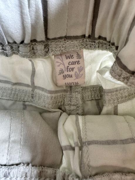 Súrodenecké nohavice tchibo kockovane 116-122, tchibo,116