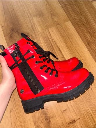 Červené čižmičky marco tozzi, marco tozzi,38