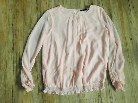 Ľahká bledoružová blúzka, tom tailor,38