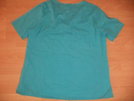 Letna tyrkysova bluzka s kratkym rukavom, xxl