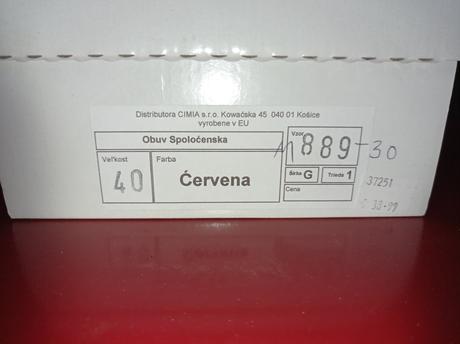 Červené topánky zn. eva kvalitne nove, 40