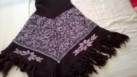 Úpletové pončo, new yorker,s