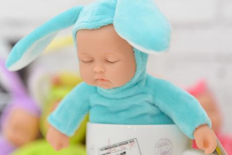 Reborn silikonova babika - plysovy zajko vel.35 cm,