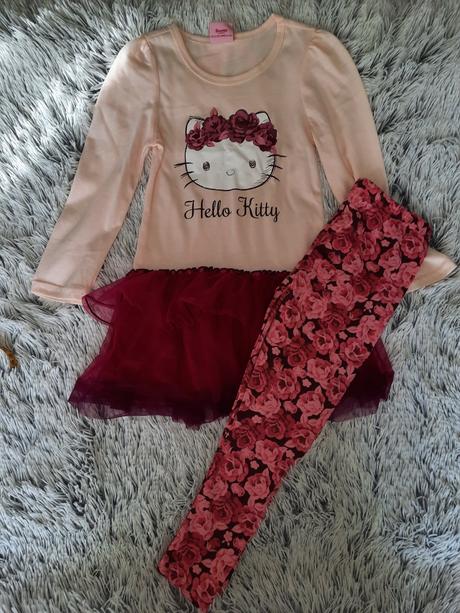 Kompletik kvietkovany - hello kitty, sanrio,116