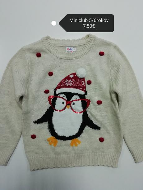 Vianočný sveter s tučniakom, 116