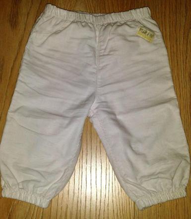 Nohavice dievčenské, manchester, tenké, veľ.74, f&f,74