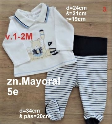 Sada súpravy, body, mikina chlapček veĺ. 50/56, 50