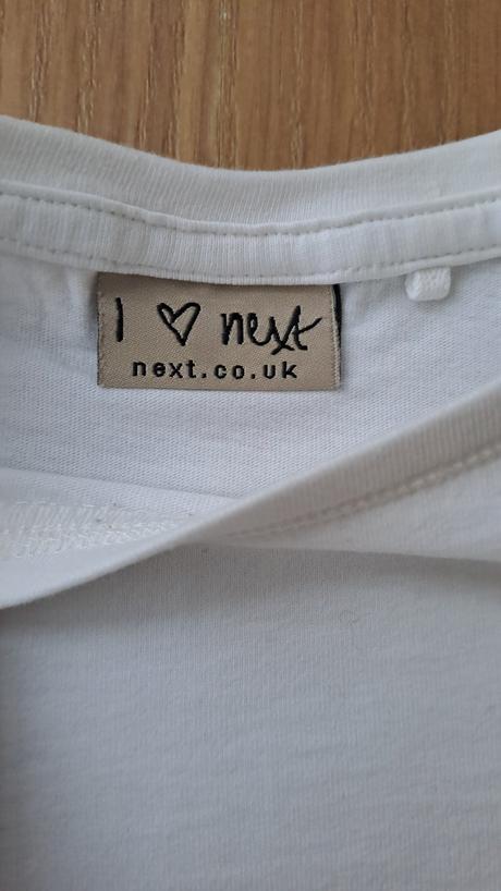 Biele bavlnené tričko next, next,98