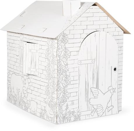 Kartónový domček k vyfarbeniu farma,