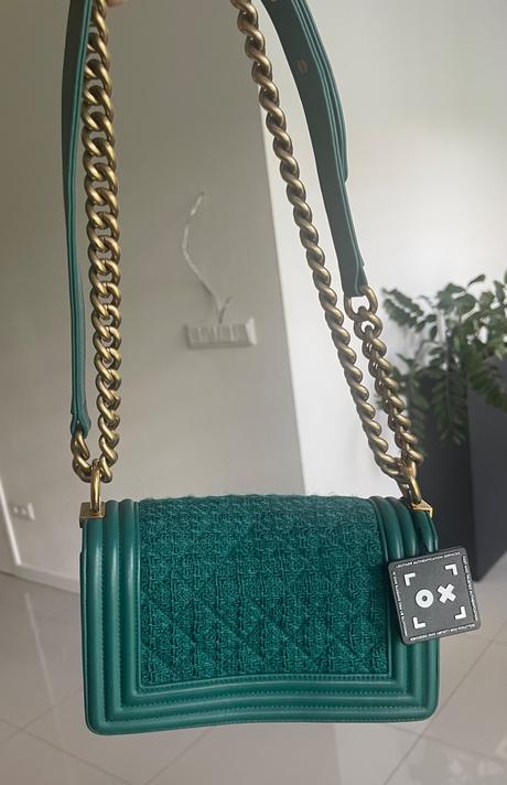 Chanel boy small emerald tweed, chanel