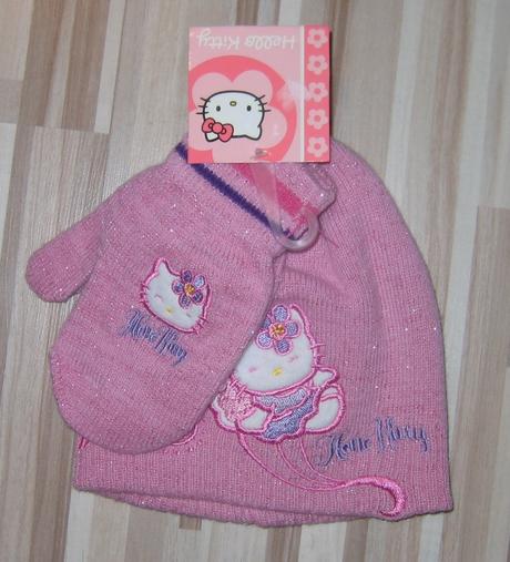 Čiapka + rukavice hello kitty, sanrio,<50