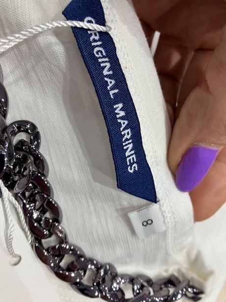 Dievčenské tričko s potlačou a retiazkou (8 r.), original marines,128