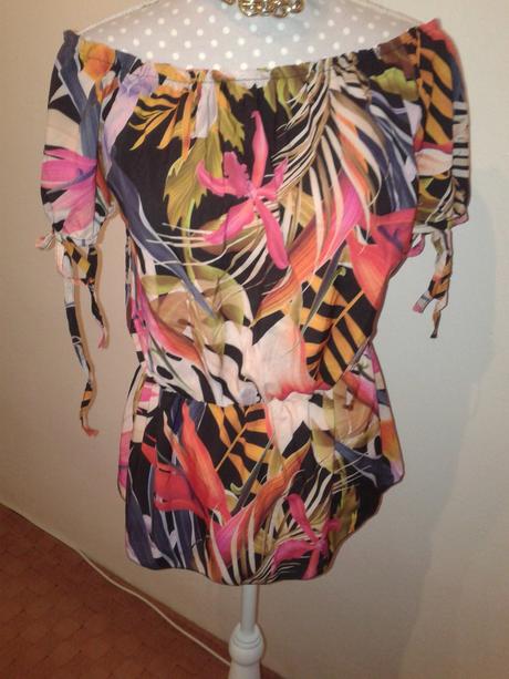 Padavá farebná blúzka cez ramená  m, m