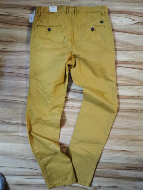Mango chino nohavice - slim fit horčicové, mango,38 / 40