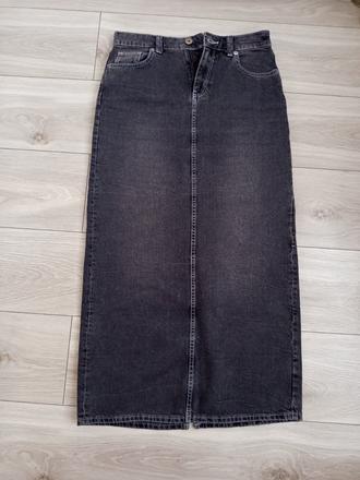 Maxi riflová sukňa, reserved,s