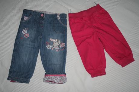 2 x bavlnene nohavice, cena spolu, c&a,74