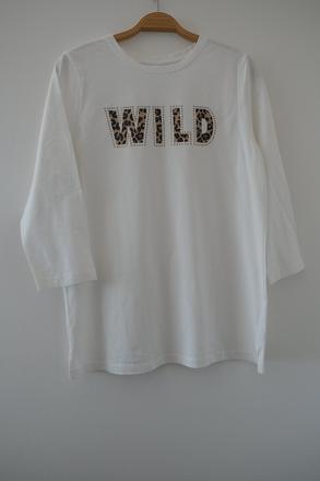 Tričko biele wild, 40