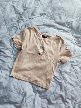 Vrúbkovaný crop top, house,m