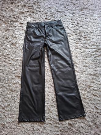 Koženkove nohavice, h&m,l / m