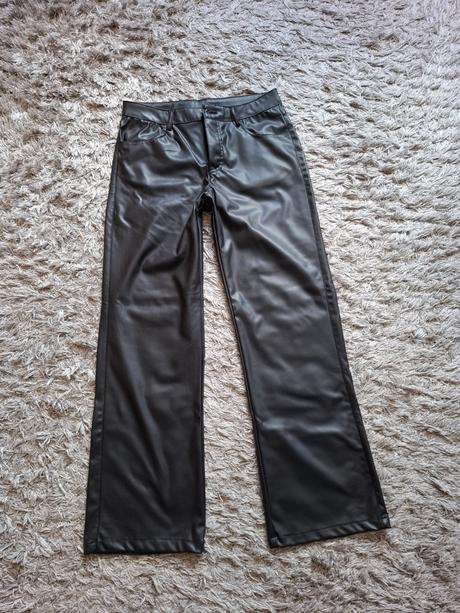 Koženkove nohavice, h&m,l / m