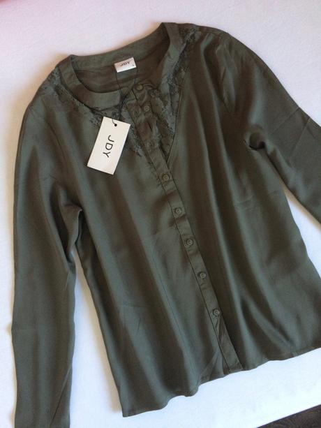Jacqueline de yong tmavozelená blúzka/top vel.36/s, 36 / s