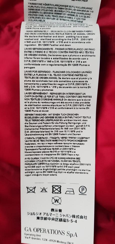 Červená vetrovka armani jeans, armani,38