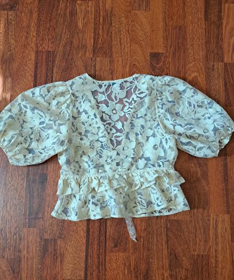 Čipková blúzka raz oblečená, zara,36