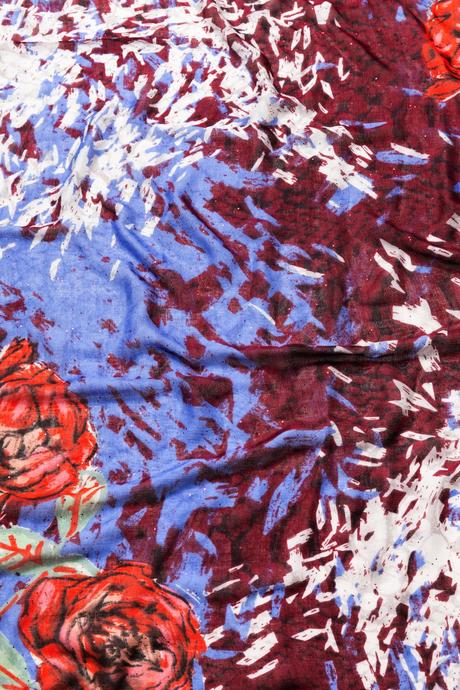 Desigual abstract roses scarf - originál, desigual,xxl
