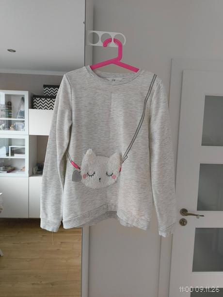 Mikinka s kapsičkou - h&m, veľ. 134/140, h&m,134