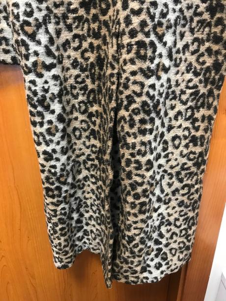 Nepodšitý kabát s leopardím vzorom, m/l, m