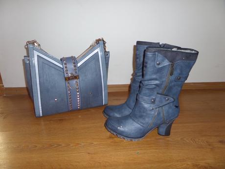 Modré čižmy mustang, mustang,41