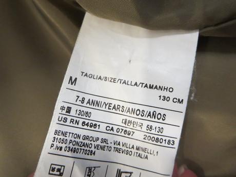 Zimná bunda, benetton,128