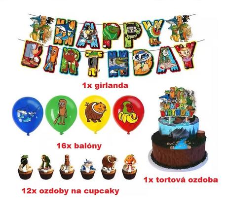 30-dielny párty set brainrot tralalero tralala, 