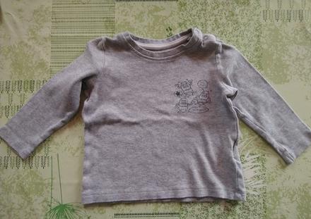 Sivé tričko s motívom, lupilu, 86-92 cm, lupilu,92