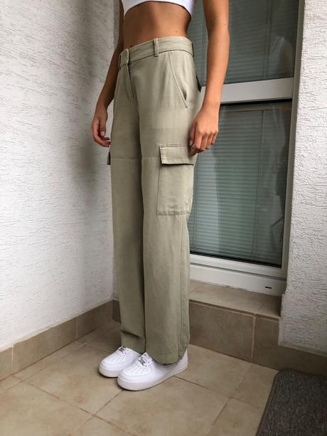H&m khaki nohavice, h&m,34