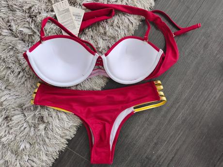 Dvojdielne push up plavky s brazílkami, 38 / 42 / m / xl