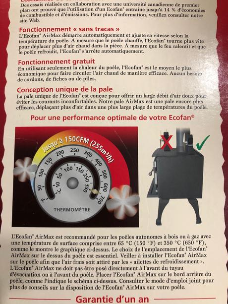 Ecofan na rozhananie tepleho vzduch v miestnosti, 