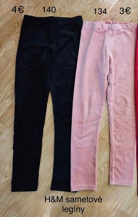 Sametové legíny 134/140, h&m,140