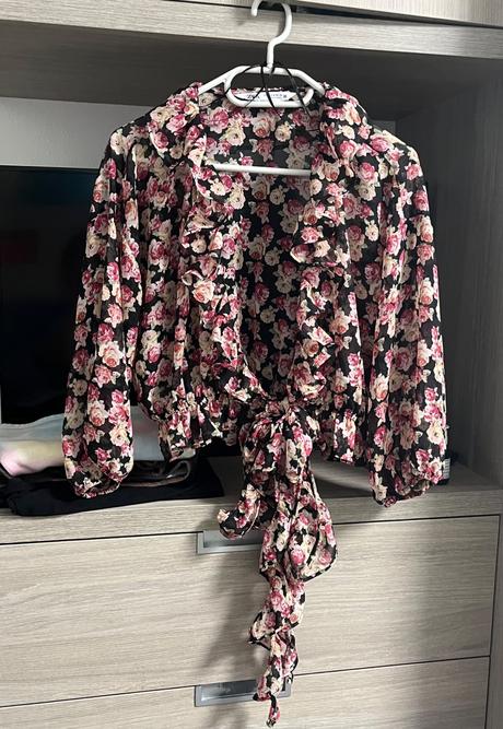 Blúzka na viazanie, zara,s