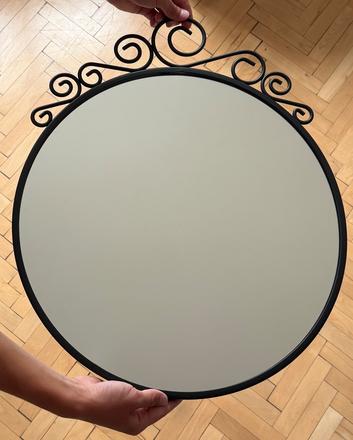 Ikea ekne nástenné zrkadlo s ozdobným kovovým rámo, 