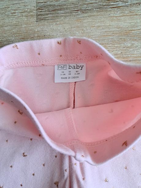 Ružové legíny so zlatou potlačou, f&f,62