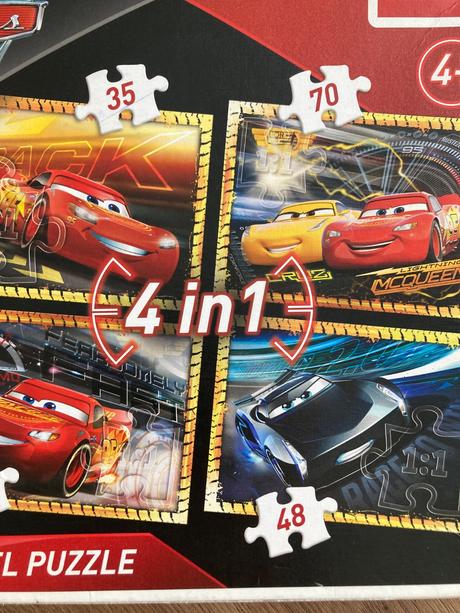 4x trefl puzzle 4in1,