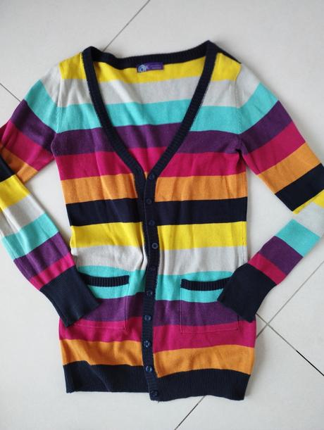 Predĺžený prúžkovaný sveter, 34