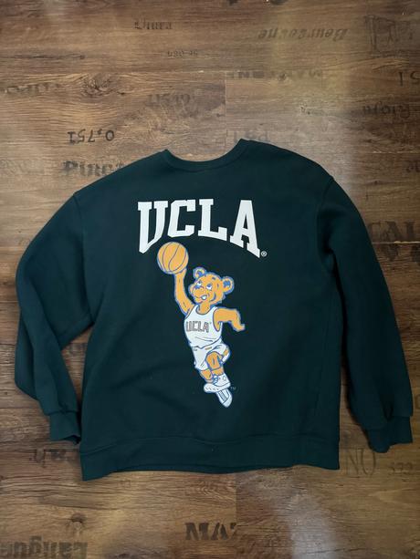 Tmavozelená mikina ucla divided, h&m,s