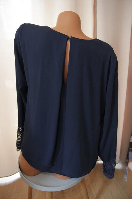 Tmavo modrá blúzka, orsay, l