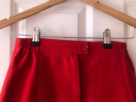 Červená minisukňa s/m, s