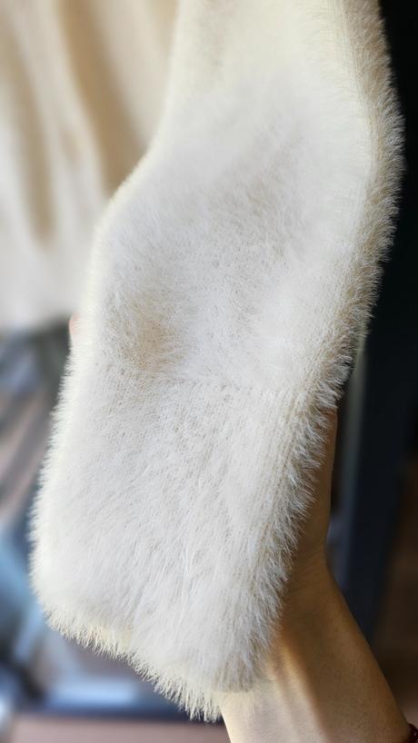 Smotanový chlpatý pulóvrik vero moda, vero moda,l